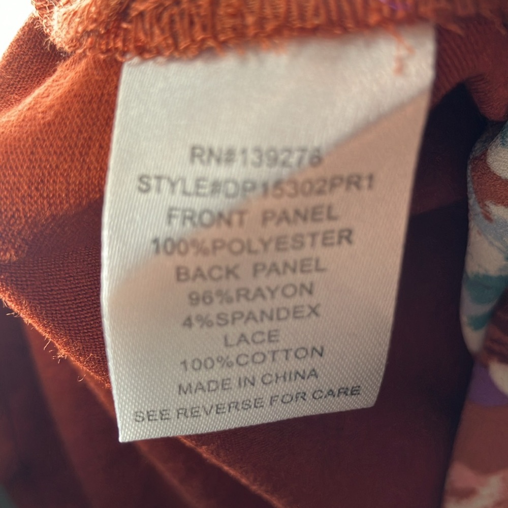 Daniel Rainn Rust Floral Sleeveless top PS NWT work shirt dress formal spring - Picture 4 of 7